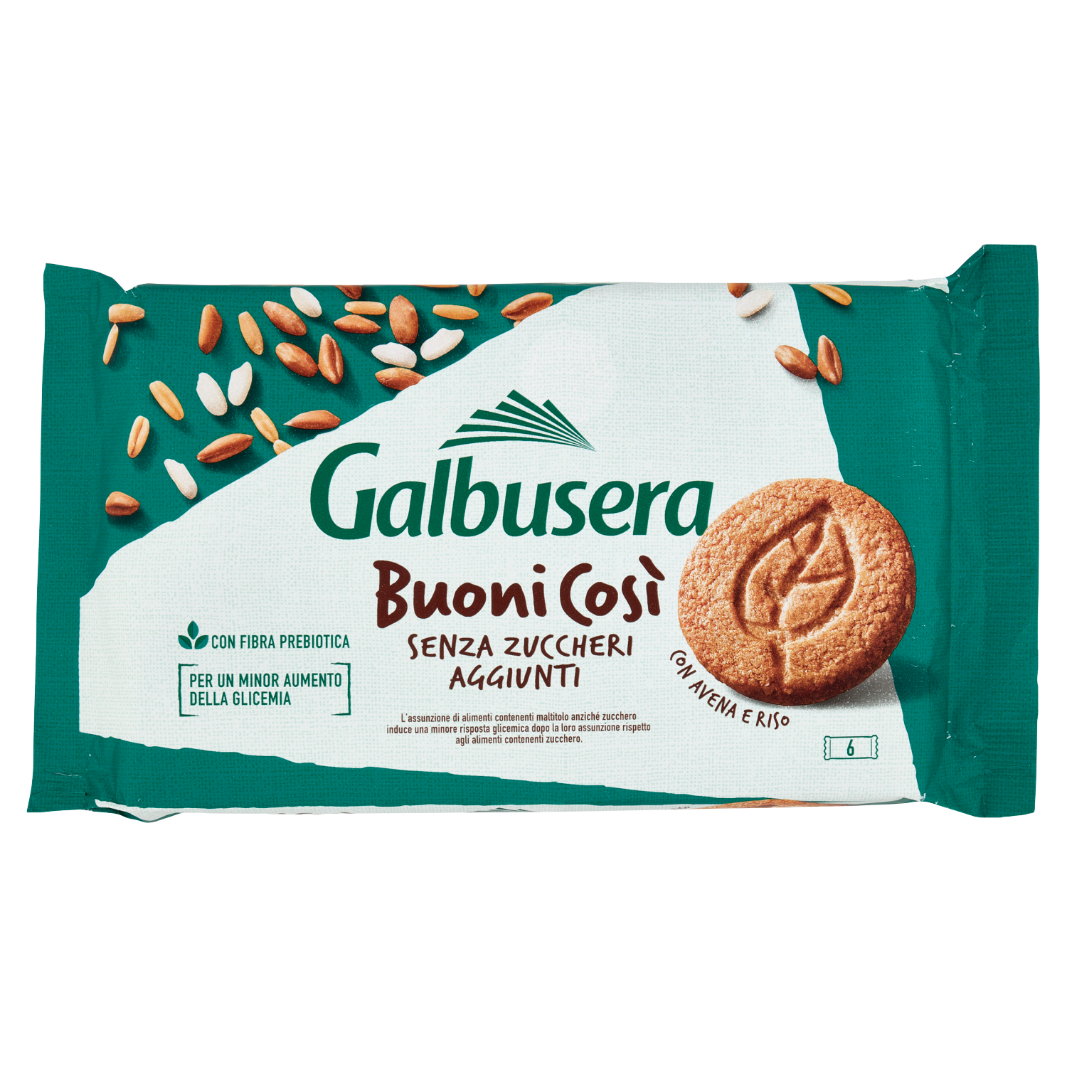 GALBUSERA BUONI COSI' BISCOTTI AI CEREALI no added sugar 300g (14 in a box)
