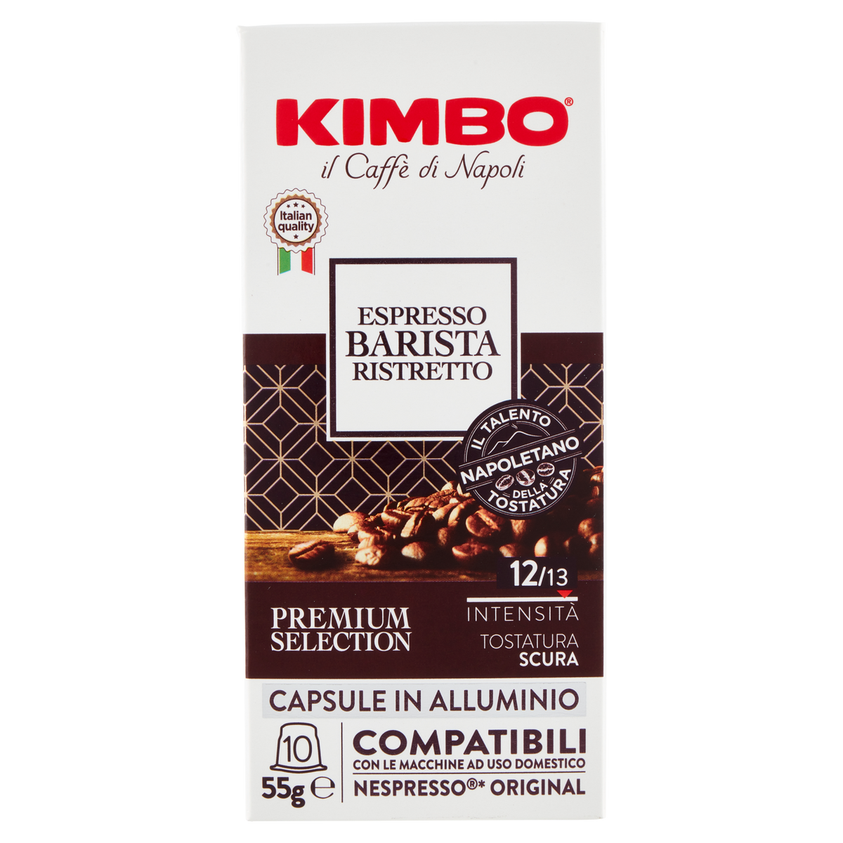 Kimbo Capsule Espresso Ristretto Barista Per Nespresso 55 Gr
