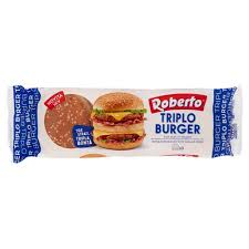 Roberto Pane Per Triplo Burgercon Semi Di Sesamo 3 Pz g.240 (8 In A Box) (£0.97 Each)