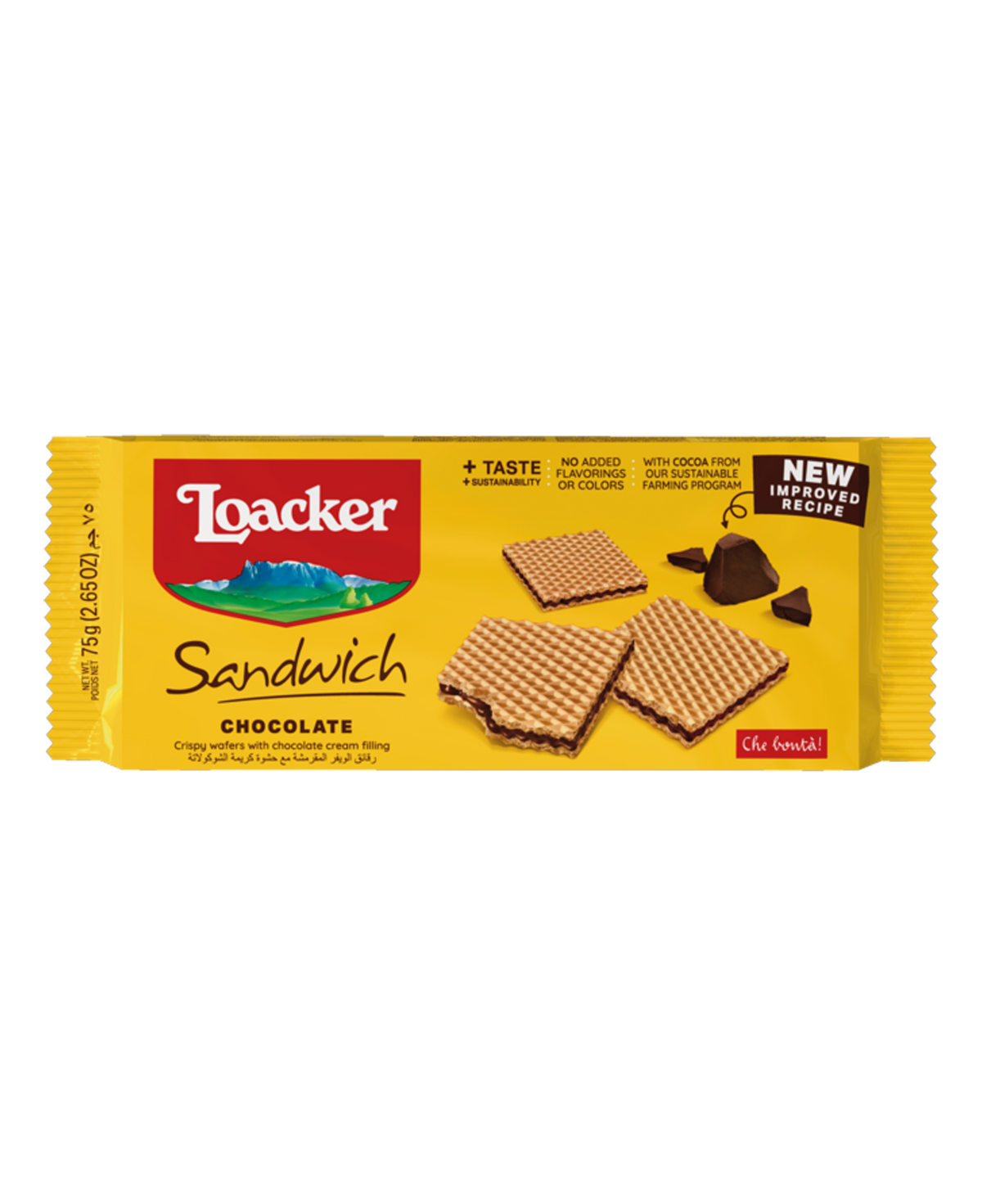 LOACKER SANDWICH CHOCOLATE G.75