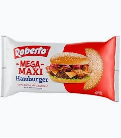 Roberto Pane Mega Maxi Hamburger C/Sesamo g.250 (8 In A Box) (£1.10 Each)